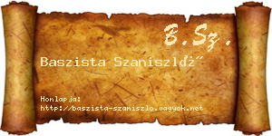 Baszista Szaniszló névjegykártya